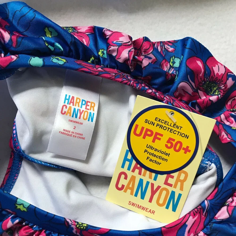 Harper Canyon NWT Swim Top Girls 2